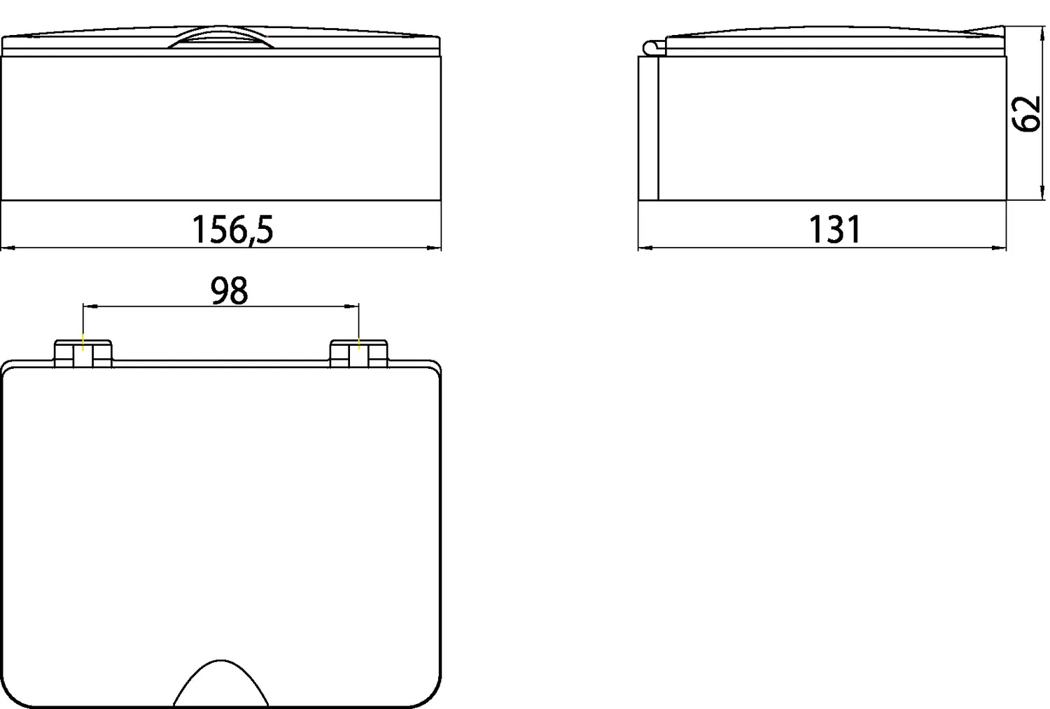 emco Feuchtpapierhalter „system 2“ 15,7 × 13,1 × 6,2 cm in chrom, Befestigung verdeckt