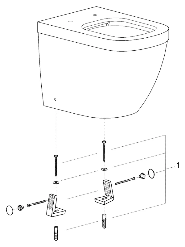 Stand-Tiefspül-WC Euro Keramik 39339, Abgang waagerecht, back to wall, spülrandlos, aus Sanitärkeramik, alpinweiß