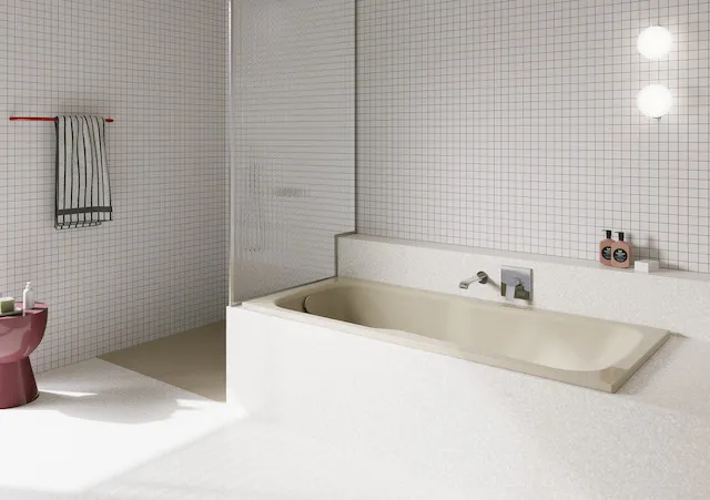 Bette BetteSet Badewanne Rechteck 1650x750x380 mm Bahama beige glasierter Titan-Stahl Einbau 1-Sitzer