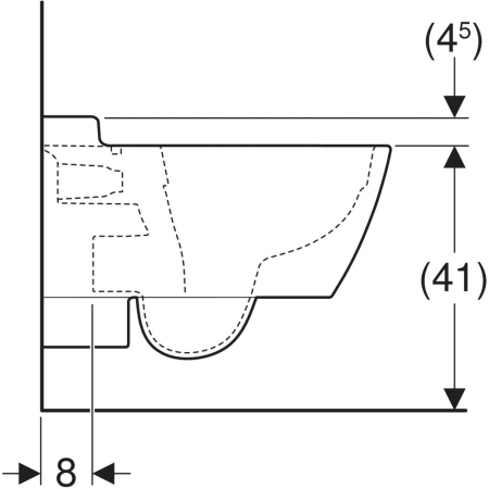 Wand-Tiefspül-WC „Xeno2“ geschlossene Form 35 × 37,5 × 54 cm mit KeraTect®, ohne Spülrand