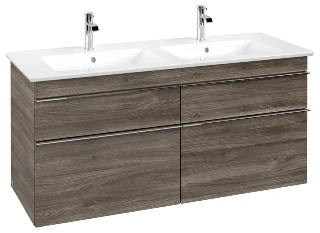 Villeroy & Boch Waschtischunterschrank „Venticello“ für Schrank-Doppelwaschtisch 1253 × 590 × 502 mm Stone Oak, für links und rechts