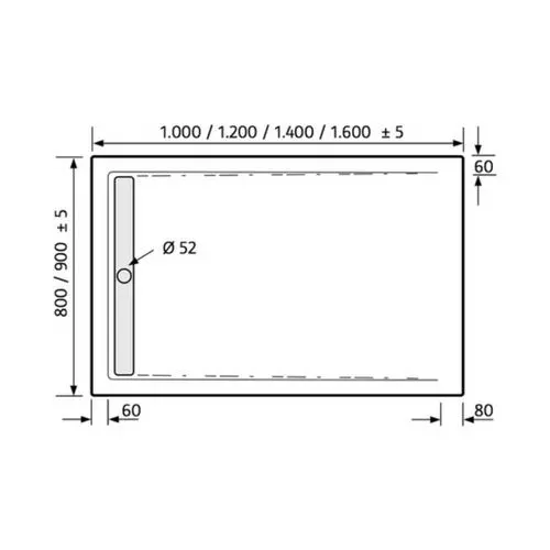 HSK rechteck Acryl-Duschwanne „superflach“ mit schmaler Ablaufrinne 80 × 120 cm mit Antislip HSK rechteck Acryl-Duschwanne „superflach“ mit schmaler Ablaufrinne 80 × 120 cm mit Antislip