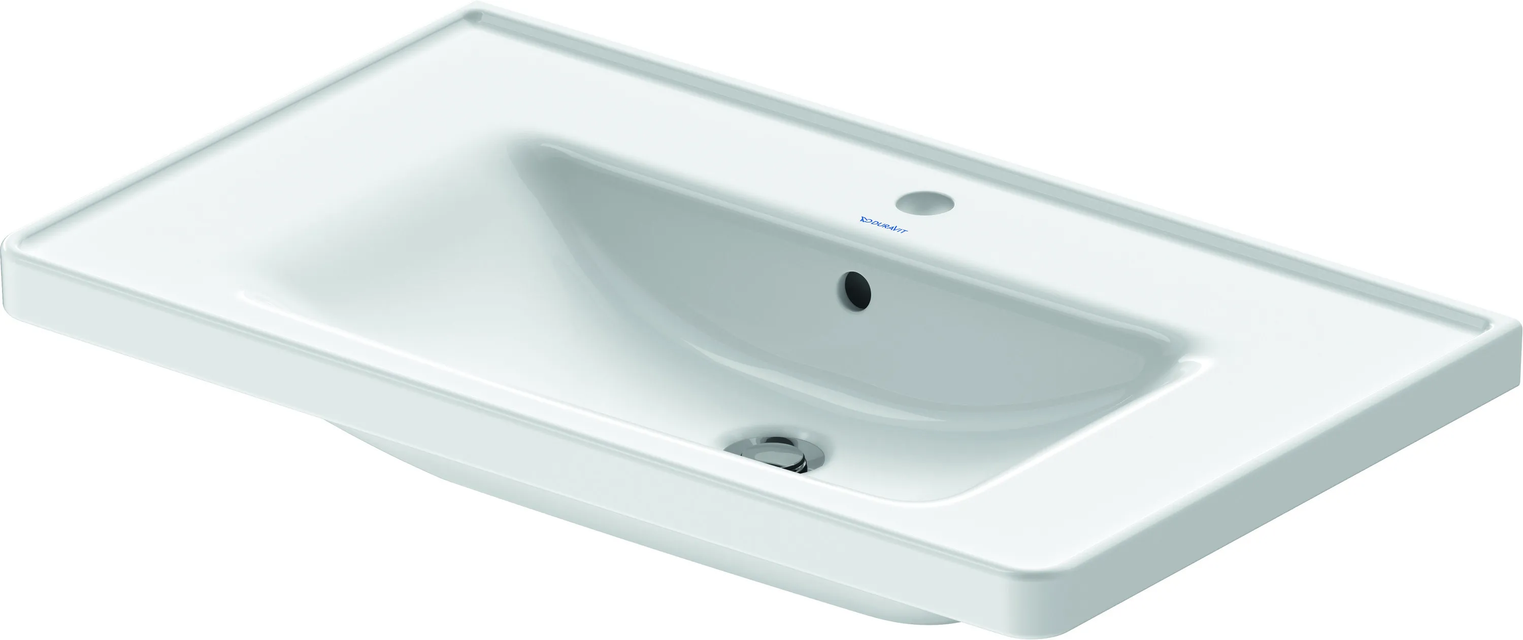 Wandwaschtisch „D-Neo“ 80 × 48 × 16,5 cm, mittig, Hahnlochposition mittig Wandwaschtisch „D-Neo“ 80 × 48 × 16,5 cm, mittig, Hahnlochposition mittig