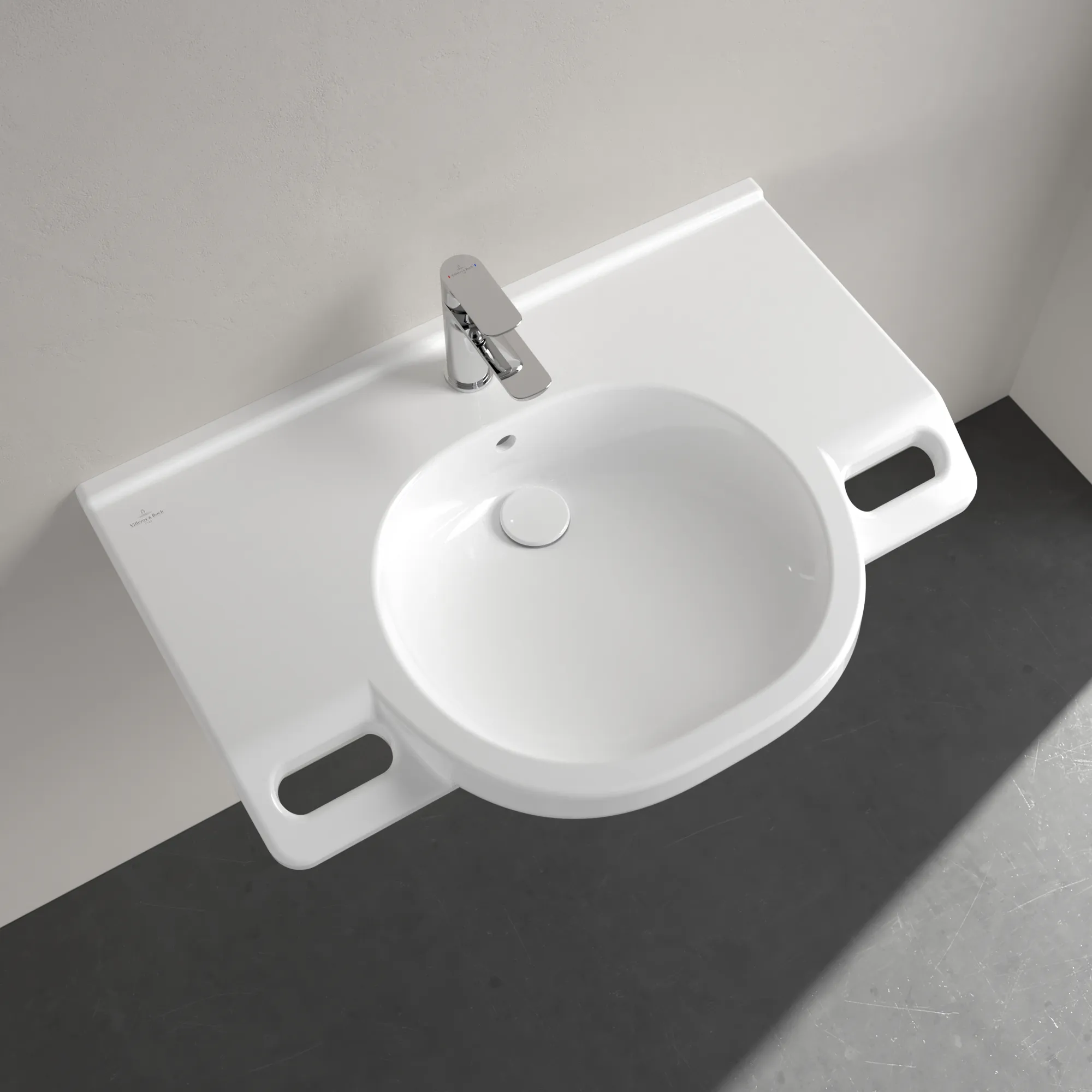 Villeroy & Boch Wandwaschtisch „ViCare“ 810 × 560 × 185 mm, mit Hahnlochbohrung