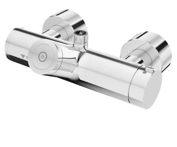 Aufputz-Duscharmatur VITUS VD-C-T / o, Mischwasser, Thermostat, Elektronisch, Selbstschluss, 2 RFV, Batteriefach, 2x DN 15 G 1/2 AG, DN 15 G 1/2 AG (oben), chrom Aufputz-Duscharmatur VITUS VD-C-T / o, Mischwasser, Thermostat, Elektronisch, Selbstschluss, 2 RFV, Batteriefach, 2x DN 15 G 1/2 AG, DN 15 G 1/2 AG (oben), chrom