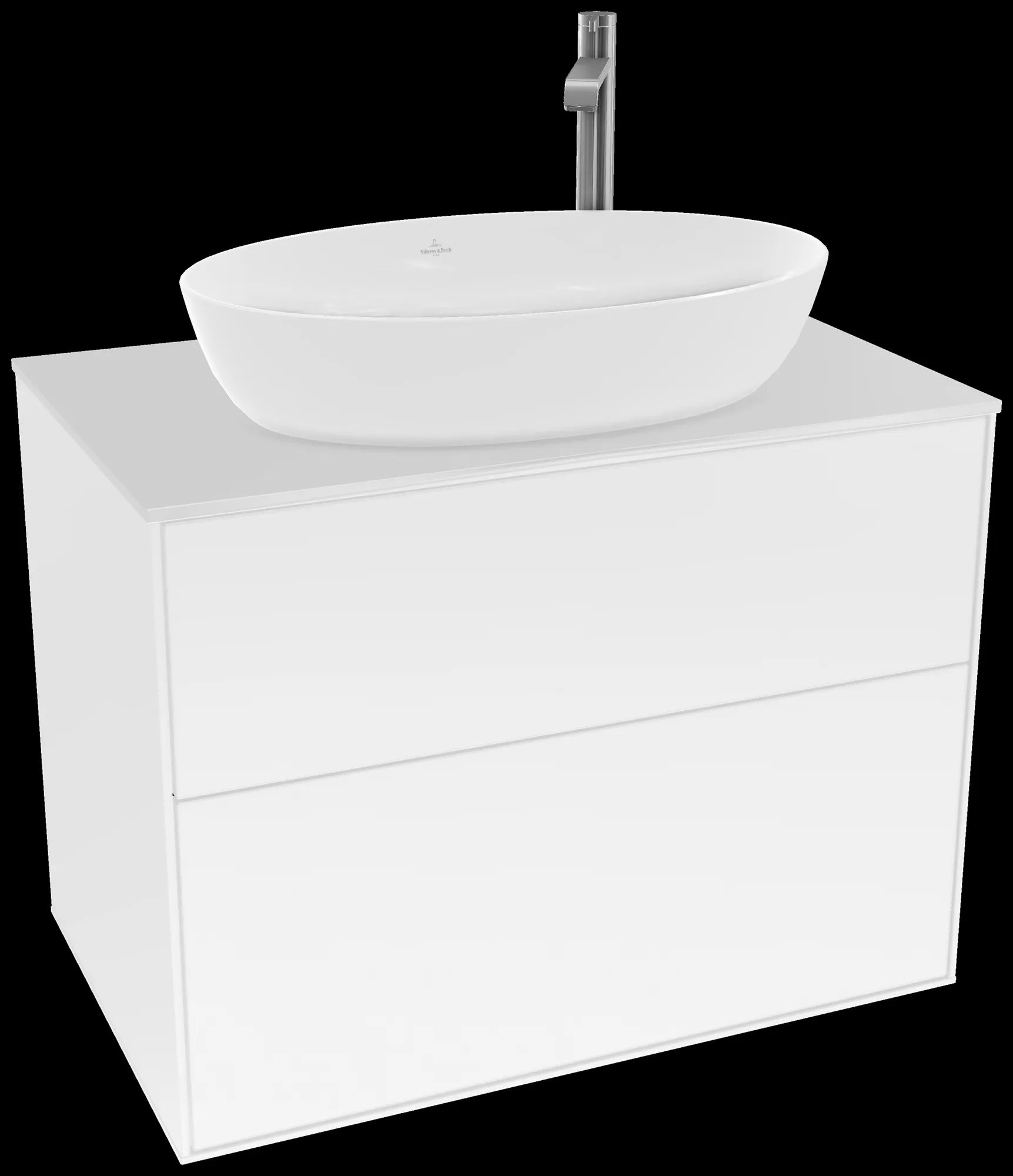 Villeroy & Boch Waschtischunterschrank „Finion“ für Schrankwaschtisch 800 × 603 × 501 mm Glossy White Lacquer, für Becken mittig, mit Hahnlochbohrung Villeroy & Boch Waschtischunterschrank „Finion“ für Schrankwaschtisch 800 × 603 × 501 mm Glossy White Lacquer, für Becken mittig, mit Hahnlochbohrung