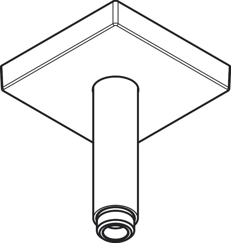 Hansgrohe AXOR ShowerSolutions Deckenanschluss 100 mm eckig, Chrom