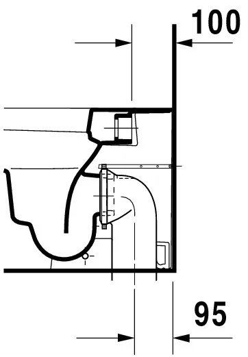 Stand-Tiefspül-WC back to wall „Happy D.2“ 36,5 × 40 × 57 cm