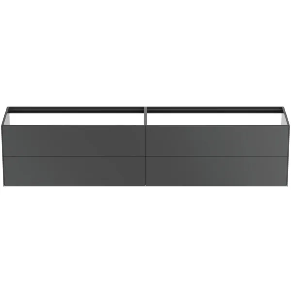 Ideal Standard Waschtischunterschrank „Conca“ 238,5 × 54 × 50,5 cm Anthrazit matt lackiert Ideal Standard Waschtischunterschrank „Conca“ 238,5 × 54 × 50,5 cm Anthrazit matt lackiert