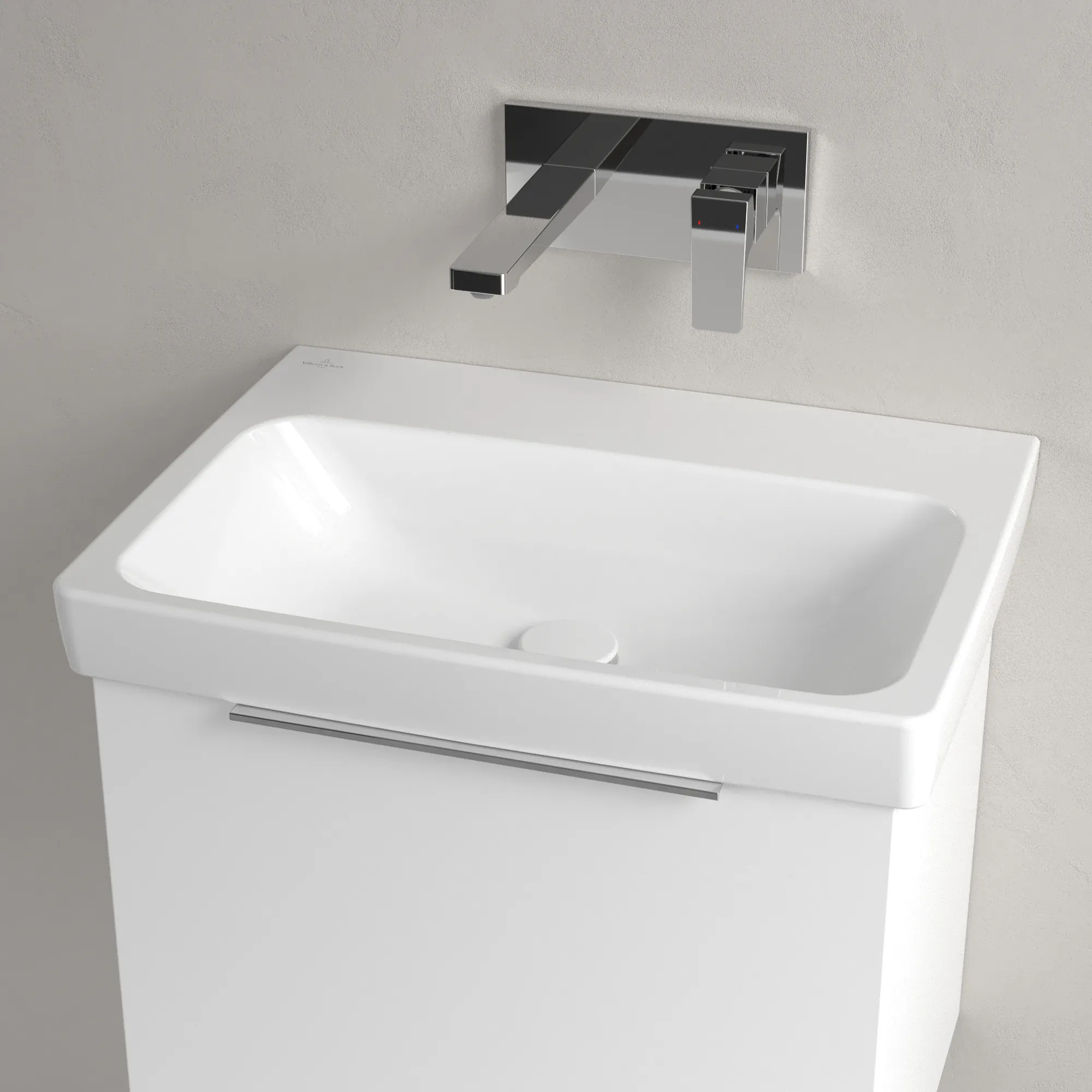 Villeroy & Boch Architectura Wandwaschbecken 4A876F, 600x445x165 mm, weiß Alpin, glänzend, Sanitärkeramik, Metropolitan Stil, ohne Überlauf