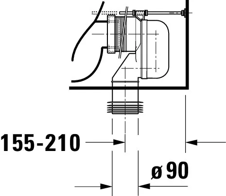 Stand-WC Kombi Happy D.2 630 mm Tiefspüler, fürSPK, Abg.Vario, weiß Stand-WC Kombi Happy D.2 630 mm Tiefspüler, fürSPK, Abg.Vario, weiß