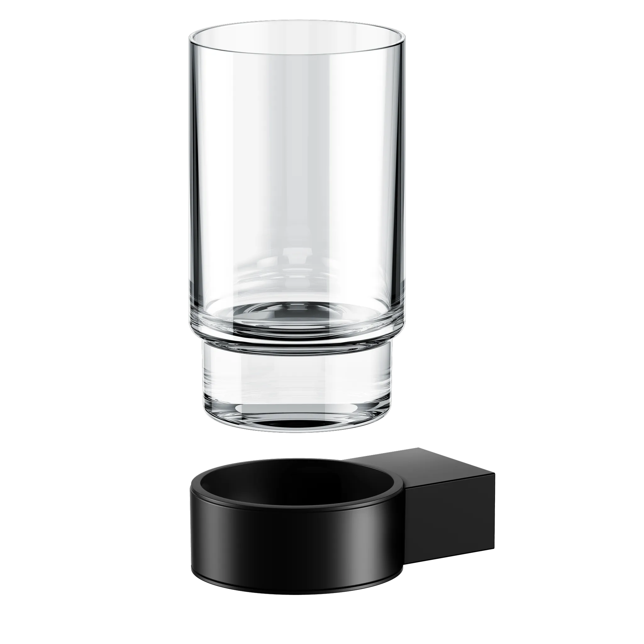 Plan 14950379000 Glashalter mit Echtkristall-Glas schwarz