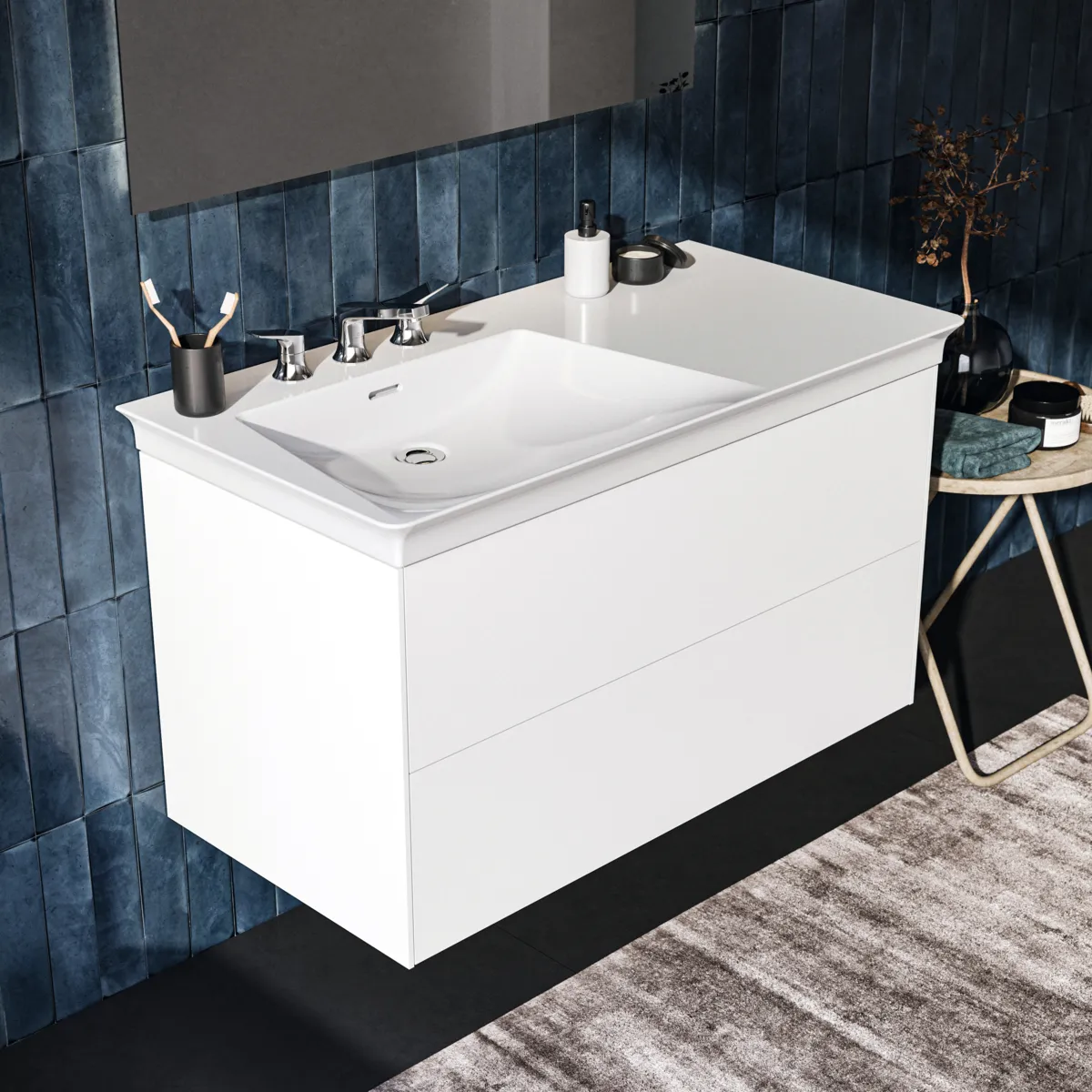 Ideal Standard Möbelwaschtischunterschrank Conca 1000x505mm Weiß matt Ideal Standard Möbelwaschtischunterschrank Conca 1000x505mm Weiß matt