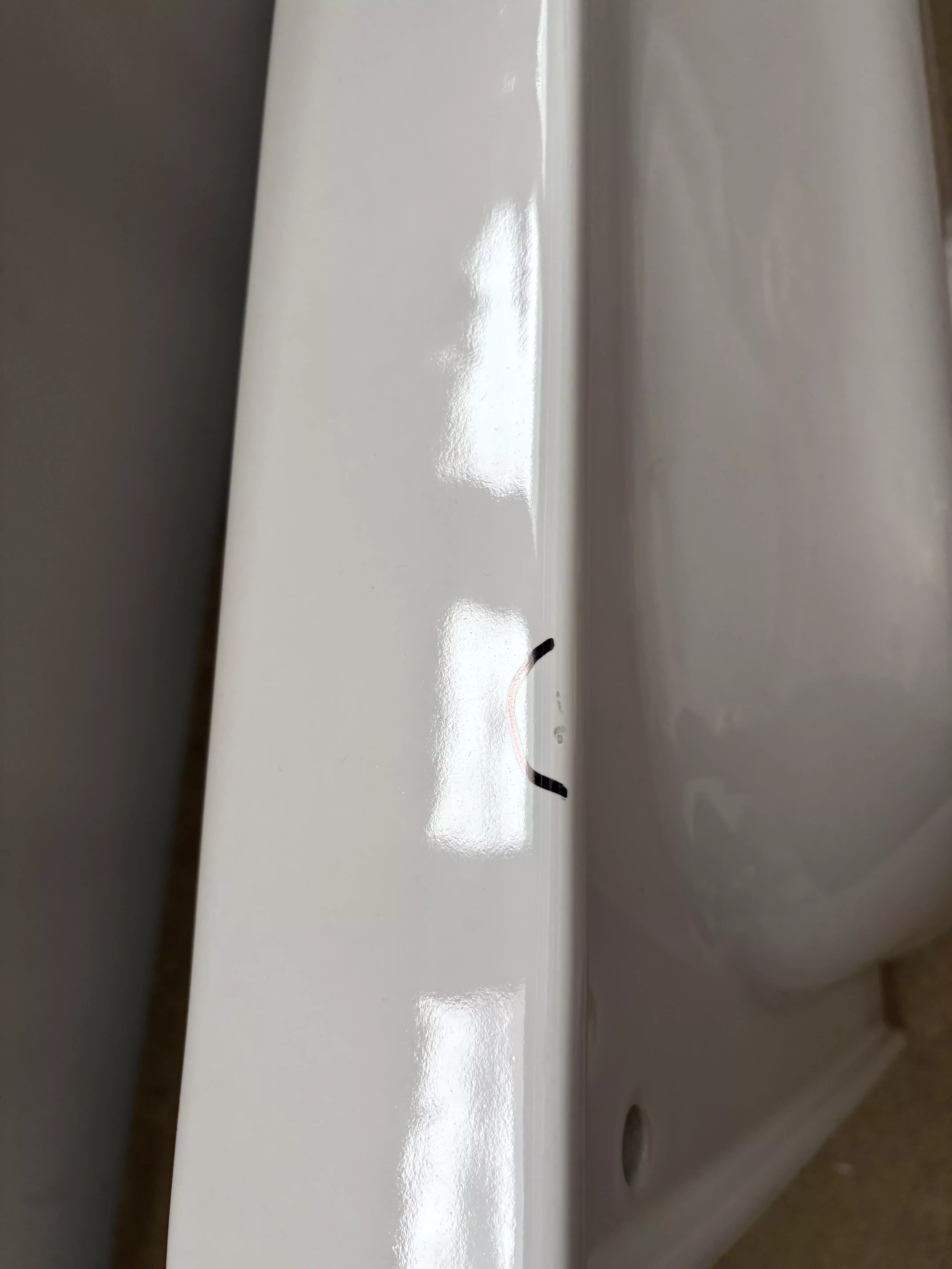 Waschtisch, MEDA, 460x600x160, 1 Hahnloch mit Überlauf, weiß H8101130001041, Sonderangebot - B-Ware