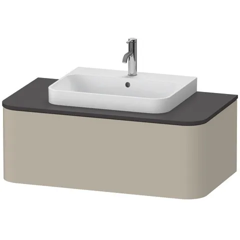 Duravit Waschtischunterschrank wandhängend „Happy D.2 Plus“ 100 × 35,4 × 55 cm Becken: mittig / Beleuchtung: ohne / Front- & Korpusfarbe: Taupe Seidenmatt / Größe: 100 × 55 × 35,4 cm / Oberfläche: Lack / Schubladen: 1 Duravit Waschtischunterschrank wandhängend „Happy D.2 Plus“ 100 × 35,4 × 55 cm Becken: mittig / Beleuchtung: ohne / Front- & Korpusfarbe: Taupe Seidenmatt / Größe: 100 × 55 × 35,4 cm / Oberfläche: Lack / Schubladen: 1