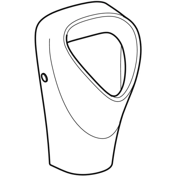 Urinal trigonal „Renova“, Zulauf von oben, Befestigung verdeckt, ohne Zielobjekt 33 × 60 × 30 cm Urinal trigonal „Renova“, Zulauf von oben, Befestigung verdeckt, ohne Zielobjekt 33 × 60 × 30 cm