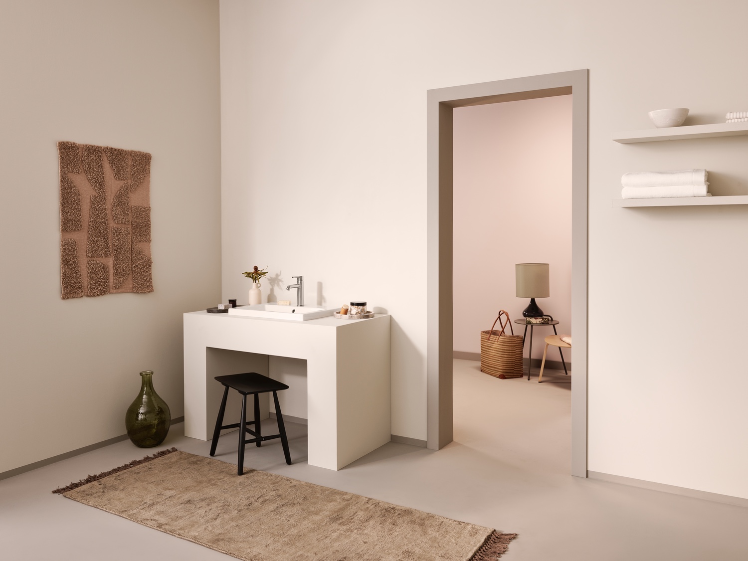 Einhand-Waschtischarmatur „Vantis Style“ Ausladung 133 mm in Stahl gebürstet Einhand-Waschtischarmatur „Vantis Style“ Ausladung 133 mm in Stahl gebürstet