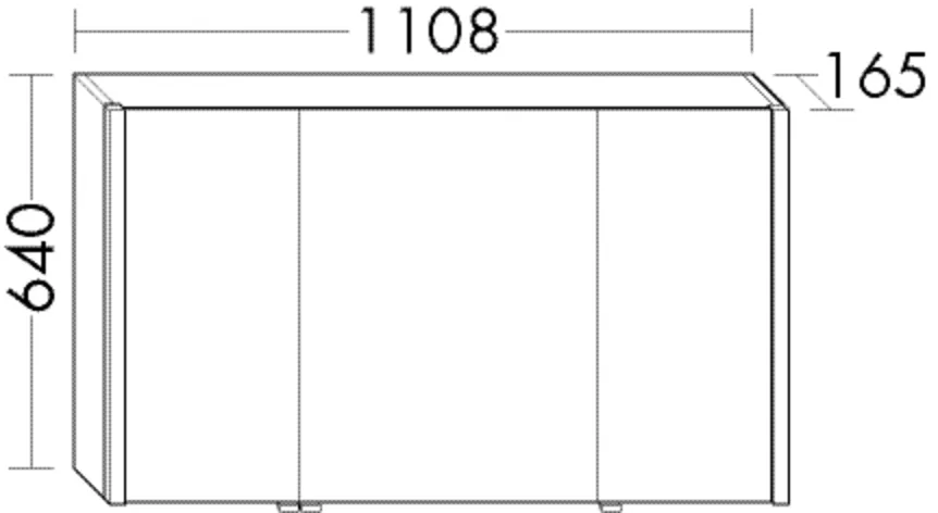 Spiegelschrank Sys30 von burgbad - beidseitig verspiegelt, LED-Beleuchtung mit Kalt-/Warmweiß und Dimmfunktion, Anthrazitgrau, H. 640 mm, B. 1108 mm, T. 165 mm Spiegelschrank Sys30 von burgbad - beidseitig verspiegelt, LED-Beleuchtung mit Kalt-/Warmweiß und Dimmfunktion, Anthrazitgrau, H. 640 mm, B. 1108 mm, T. 165 mm