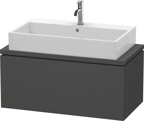 Duravit Waschtischunterschrank wandhängend „L-Cube“ 92 × 40 × 47,7 cm Graphit Matt