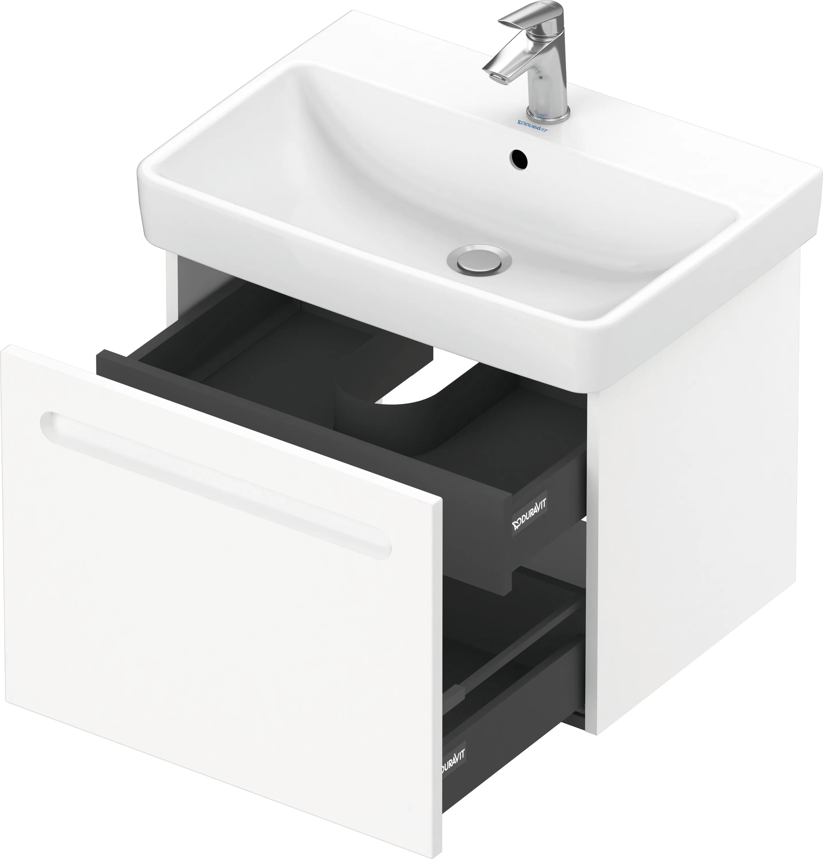 Duravit Waschtischunterschrank wandhängend „No.1“ 59 × 47,8 × 42,6 cm in Beton Matt Duravit Waschtischunterschrank wandhängend „No.1“ 59 × 47,8 × 42,6 cm in Beton Matt