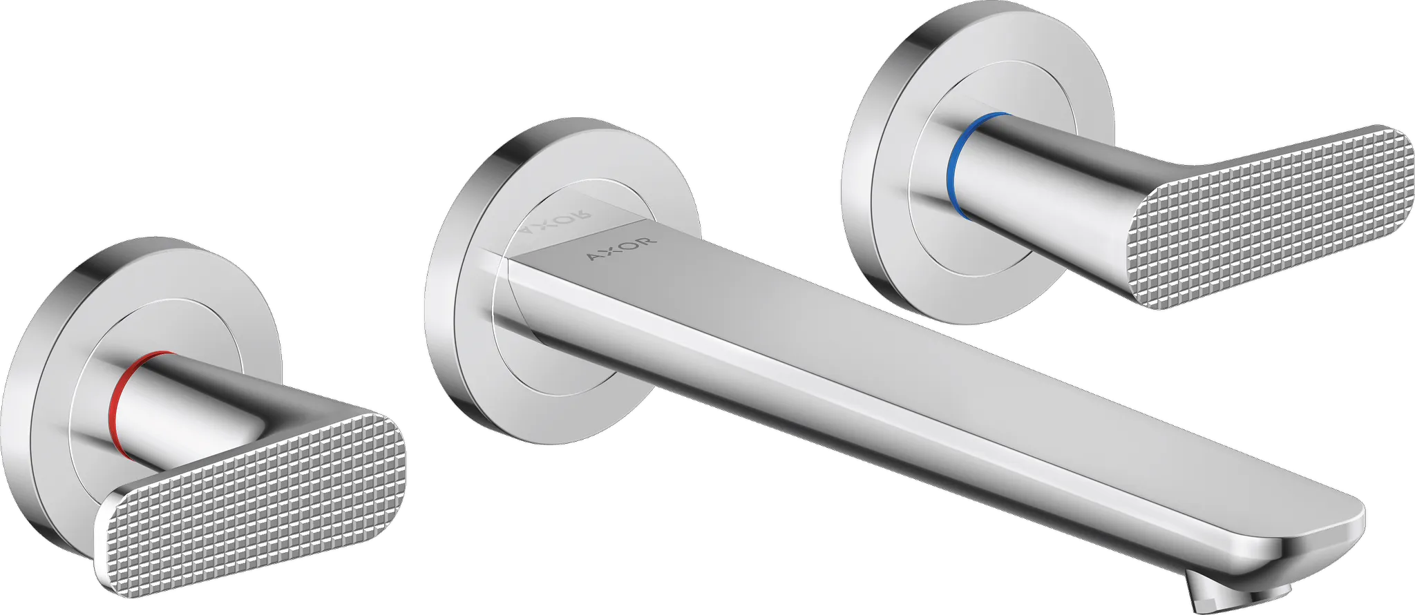 Hansgrohe AXOR Citterio C 3-Loch Waschtischarmatur Unterputz Cubic cut Chrom Hansgrohe AXOR Citterio C 3-Loch Waschtischarmatur Unterputz Cubic cut Chrom