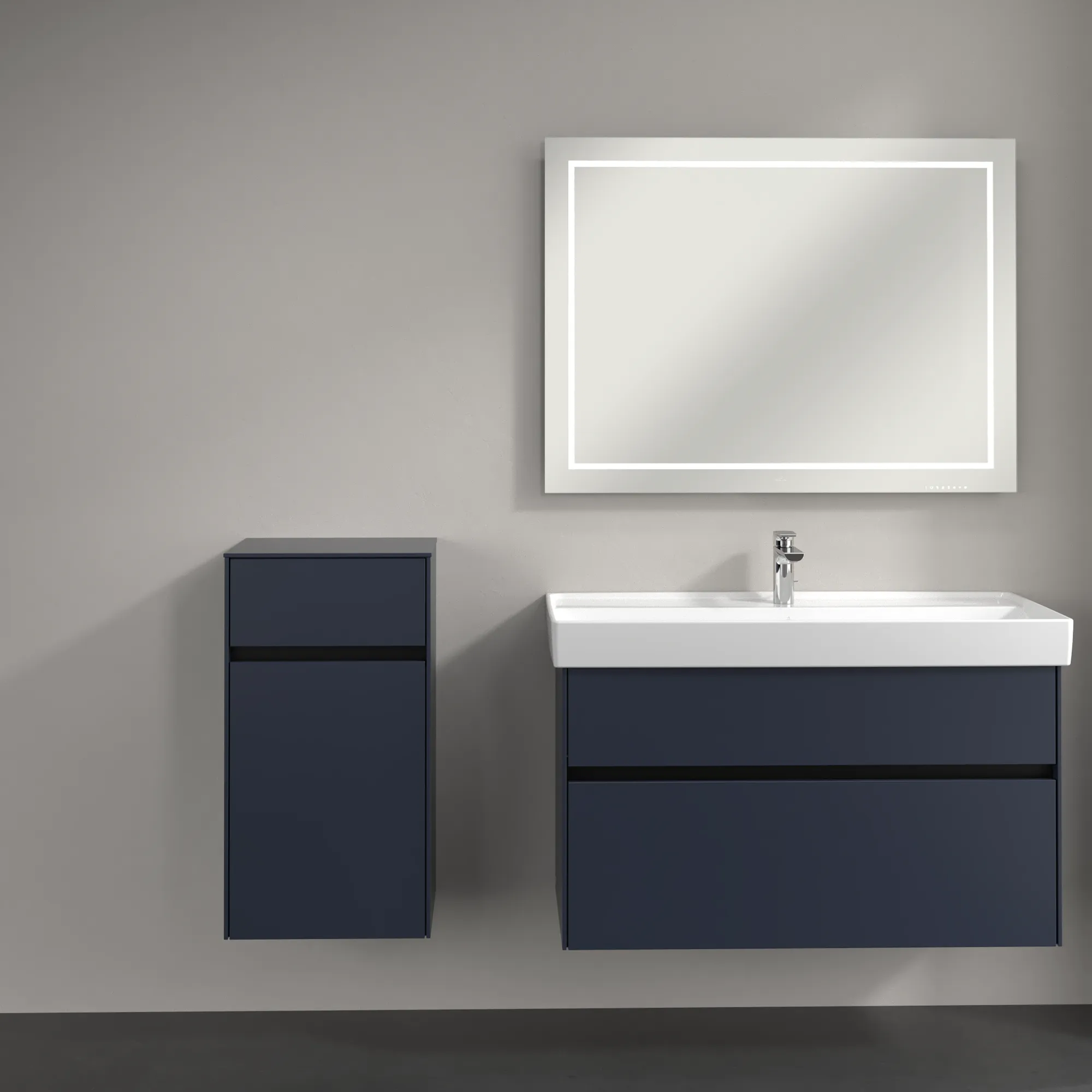 Villeroy & Boch Seitenschrank „Collaro“ 1 Tür, 1 Auszug / Schublade 40,4 × 74,8 × 34,9 cm 1 Tür, Anschlag (Scharnier) links, 1 Auszug / Schublade Villeroy & Boch Seitenschrank „Collaro“ 1 Tür, 1 Auszug / Schublade 40,4 × 74,8 × 34,9 cm 1 Tür, Anschlag (Scharnier) links, 1 Auszug / Schublade