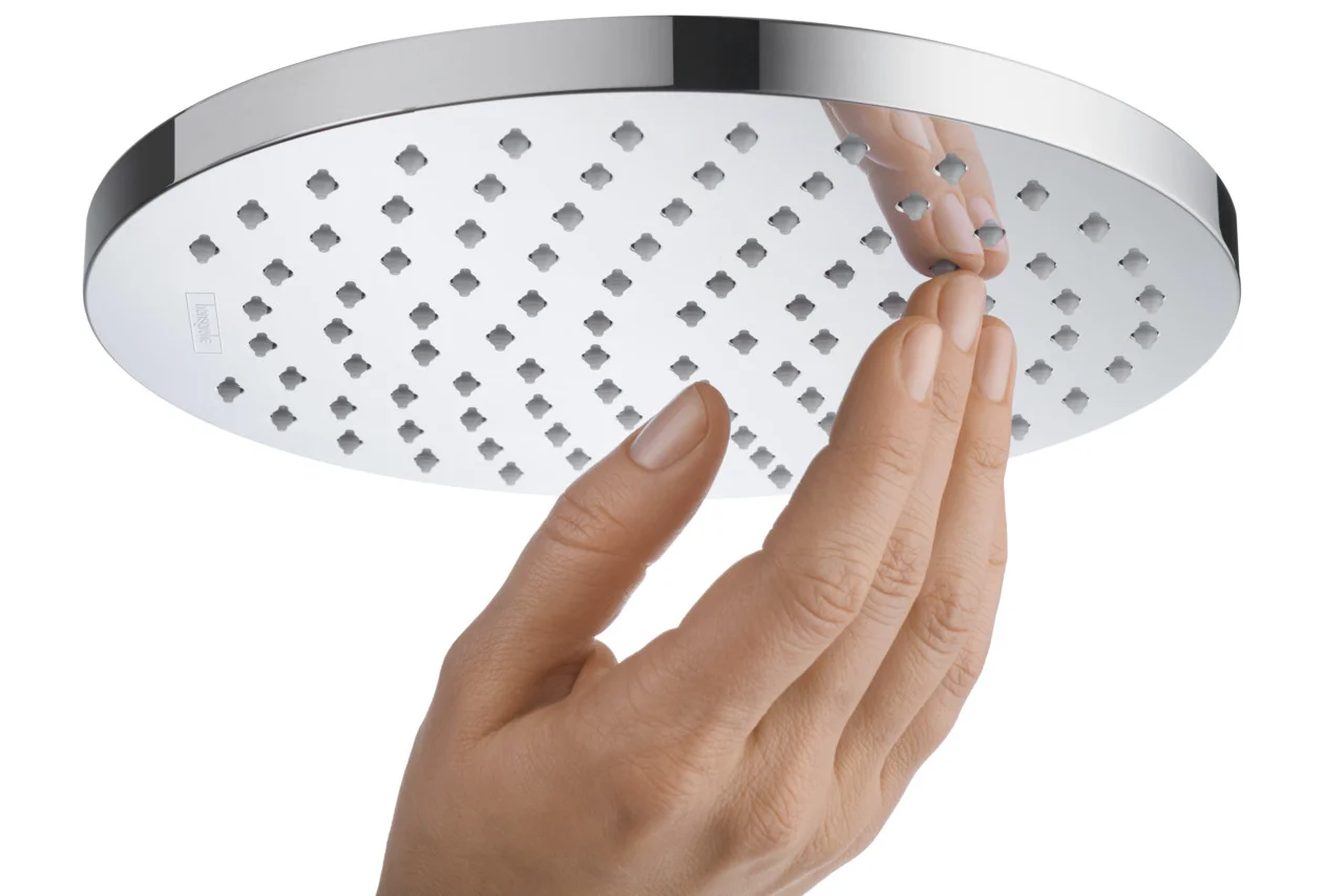 Hansgrohe Vernis Blend Kopfbrause 200 1jet, Chrom, 205 mm, Rain, verstellbarer Winkel, abnehmbar zur Reinigung, G 1/2, DN15