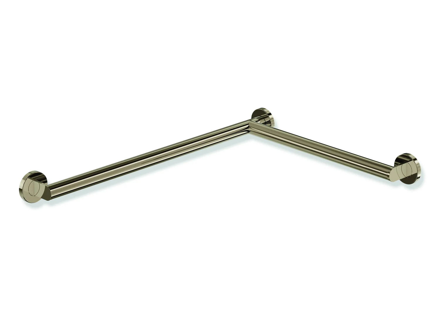 HEWI Dusch- und Wannenhandlauf System 900, PVD bronze glänzend, Maße: 947 x 495 mm, Stangendurchmesser 32 mm, Ausführung rechts