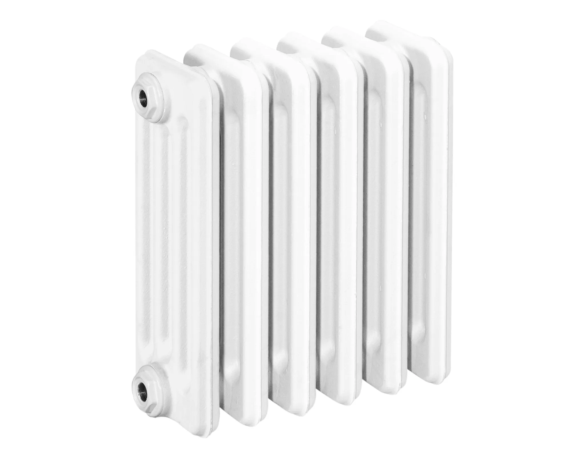 Beispielbild eines Heizkörpers mit 6 Gliedern ASW HG-TEC DIN-Gussradiator Berlin RAL 9010, 18 Glieder, 430 mm Breite, 350 mm Tiefe, 1.080 mm Höhe, 160 mm Einbautiefe