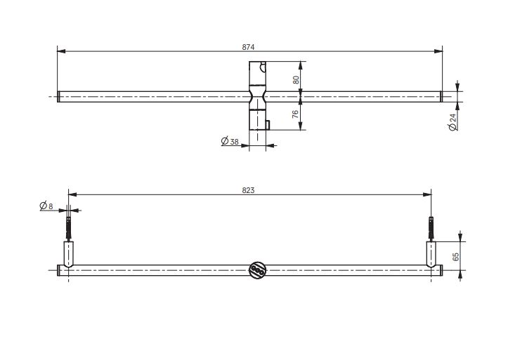 Toto Brause-/ Gleitstange mit Brausehalter „MH“ in chrom Toto Brause-/ Gleitstange mit Brausehalter „MH“ in chrom