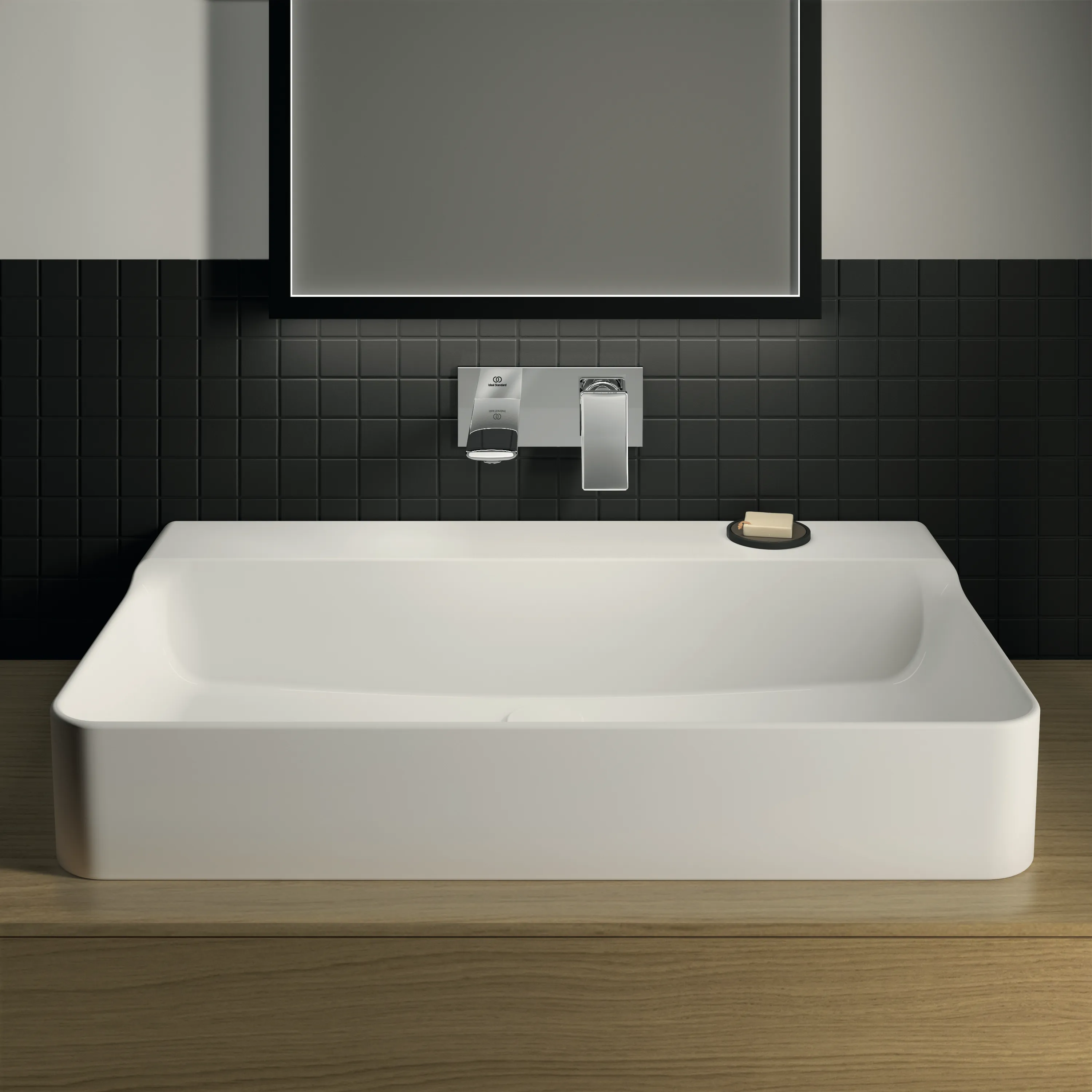 Waschbecken „Conca“ 80 × 45 × 14,5 cm in Weiß Waschbecken „Conca“ 80 × 45 × 14,5 cm in Weiß