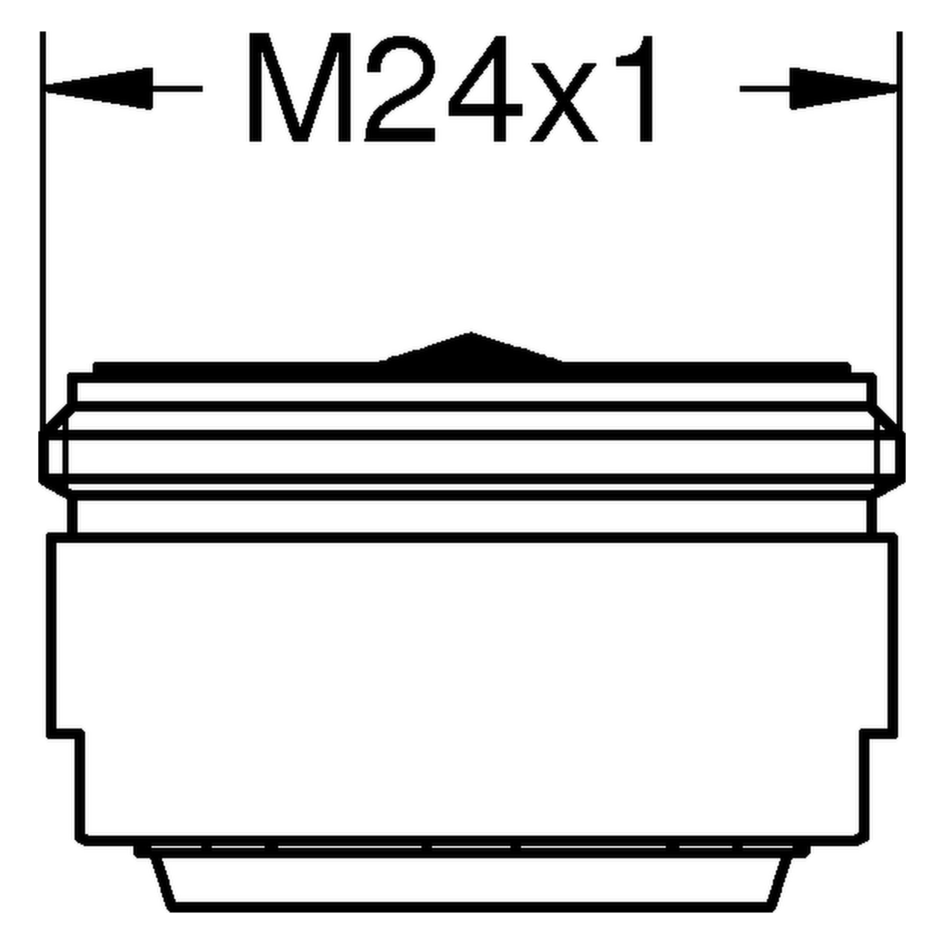Strahlregler 46718, Außengewinde, M 24 × 1, Durchflussklasse A, 13,5 - 15,0 l/min bei 3 bar, chrom