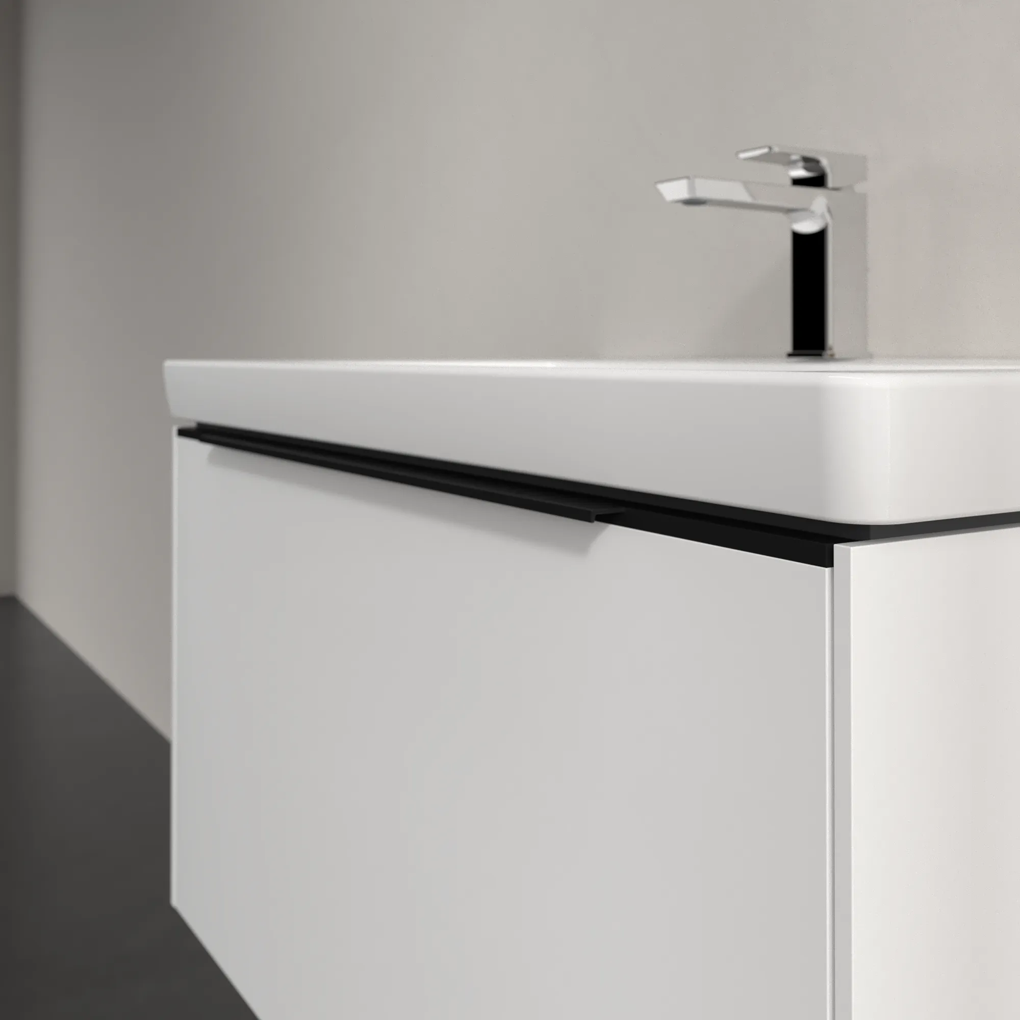 Villeroy & Boch Waschtischunterschrank „Subway 3.0“ für Schrankwaschtisch 772 × 429 × 478 mm Brilliant White, für Becken mittig