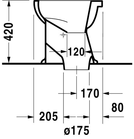 Stand-Trockenklosett „Duraplus“ 35 × 42 × 47 cm 