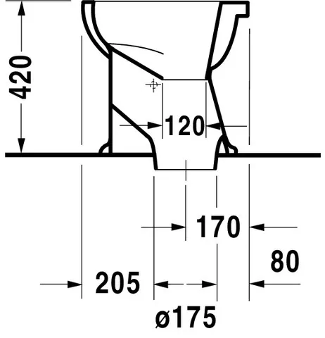 Stand-Trockenklosett „DuraPlus“ 35 × 42 × 47 cm