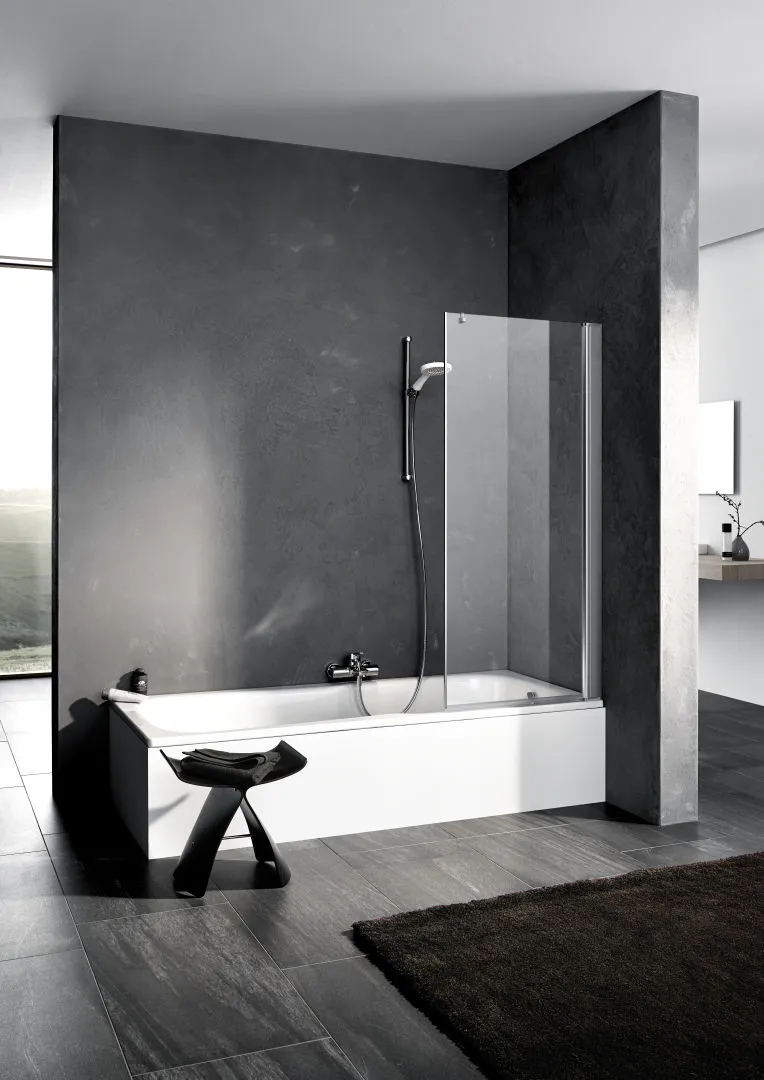 Kermi Duschdesign Badewannenaufsatz Pendelflügel rechts „PEGA“ Glas Klar, Profile Silber Hochglanz, BV: 740 – 765 mm H: 1500 mm Kermi Duschdesign Badewannenaufsatz Pendelflügel rechts „PEGA“ Glas Klar, Profile Silber Hochglanz, BV: 740 – 765 mm H: 1500 mm