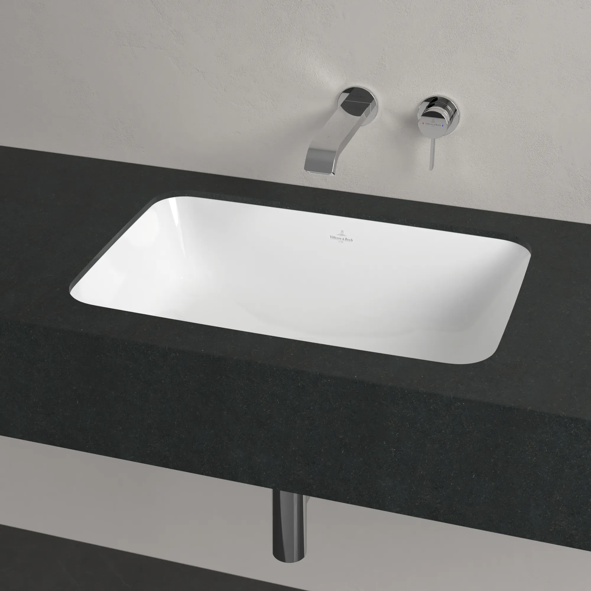 Villeroy & Boch Unterbauwaschtisch „Architectura“ 630 × 430 × 175 mm, ohne Hahnlochbohrung in Weiß Alpin Villeroy & Boch Unterbauwaschtisch „Architectura“ 630 × 430 × 175 mm, ohne Hahnlochbohrung in Weiß Alpin