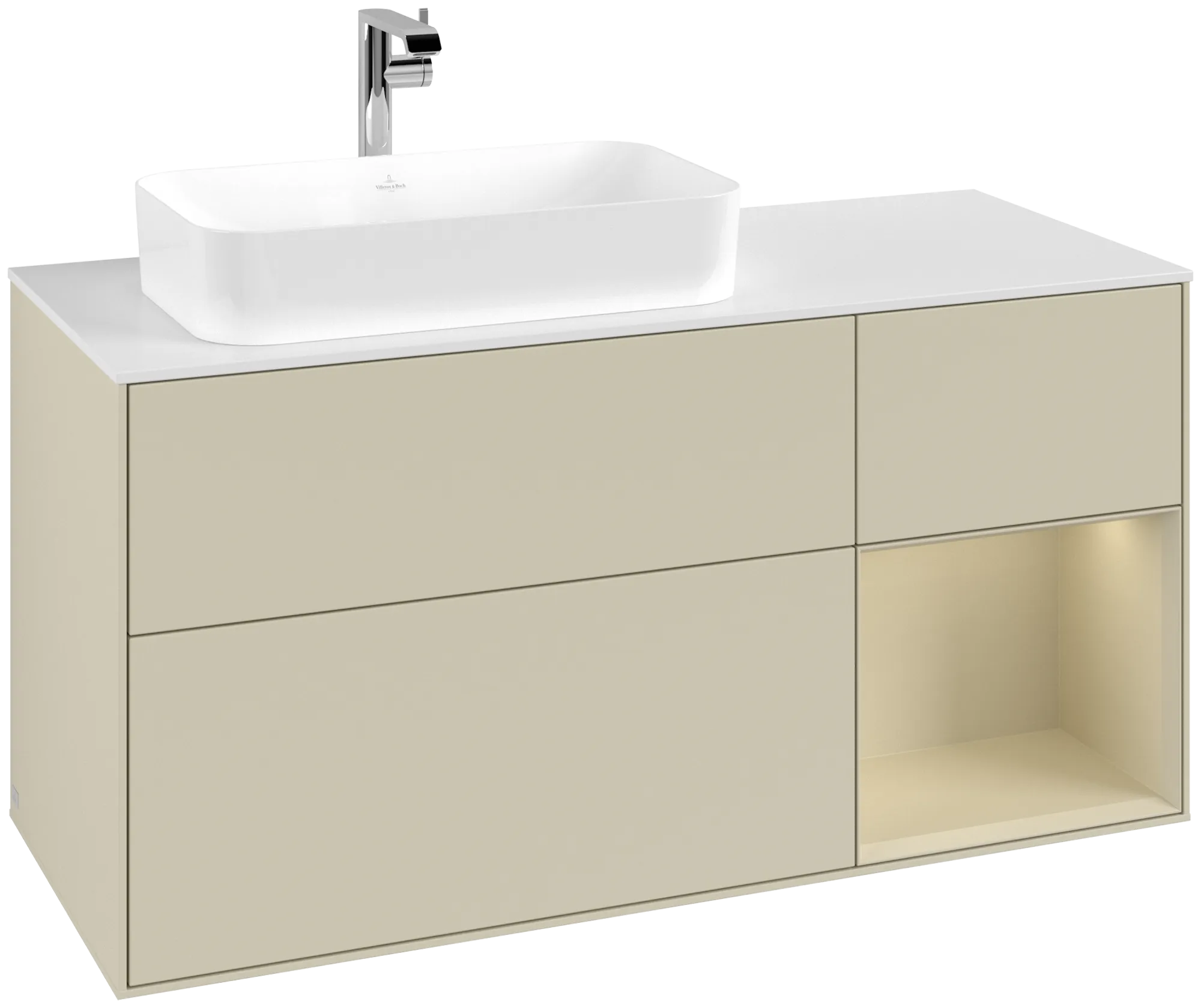 Villeroy & Boch Finion Waschbeckenunterschrank F28 1200x603x501mm Silk Grey Matt