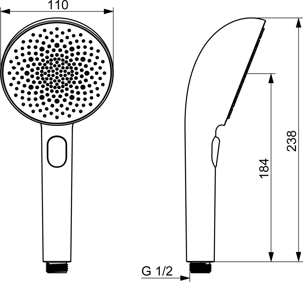 Handbrause AURELIA 4733 3-strahlig d 110 mm Chrom