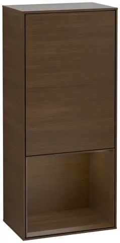 Villeroy & Boch Seitenschrank „Finion“ 41,8 × 93,6 cm 1 Tür, Anschlag links, mit Wand- und Regalelementbeleuchtung Anschlag links