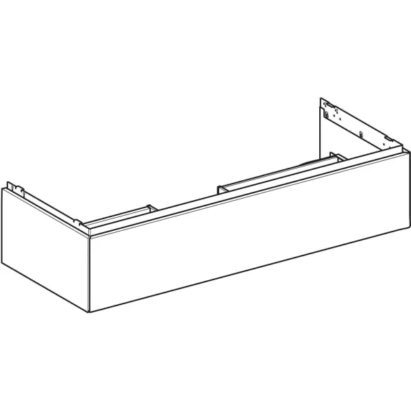 Geberit Waschtischunterschrank „ONE“ sandgrau / lackiert hochglänzend Geberit Waschtischunterschrank „ONE“ sandgrau / lackiert hochglänzend