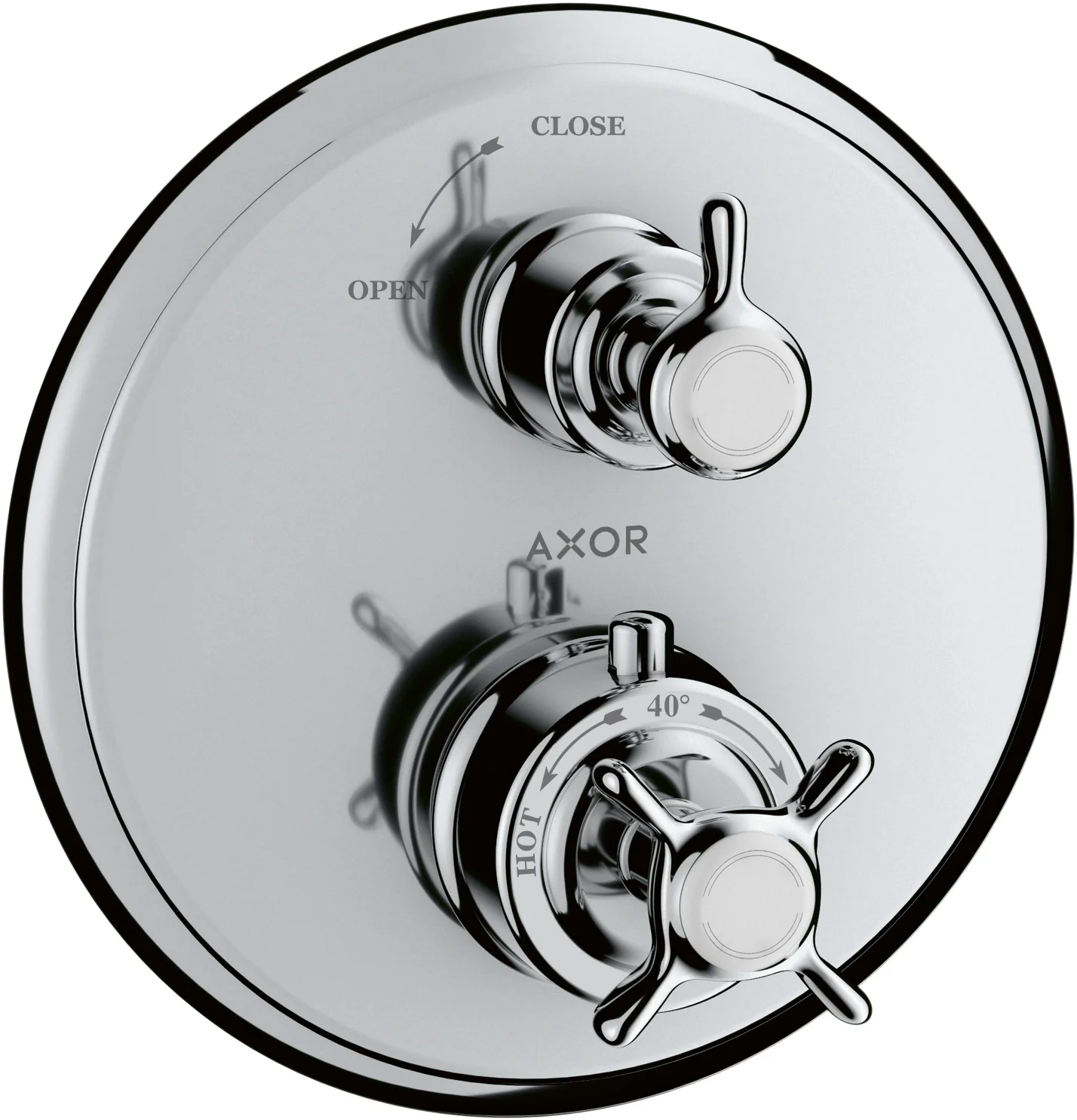 Hansgrohe AXOR Montreux Thermostat Unterputz, Chrom, 1 Verbraucher, Keramikventil 90°, max. Durchflussmenge 25 l/min bei 3 bar, min./max. Betriebsdruck 1/10 bar, einstellbare Temperaturbegrenzung, Rückflussverhinderer, Schalldämpfer, Anschlussart Grundkö Hansgrohe AXOR Montreux Thermostat Unterputz, Chrom, 1 Verbraucher, Keramikventil 90°, max. Durchflussmenge 25 l/min bei 3 bar, min./max. Betriebsdruck 1/10 bar, einstellbare Temperaturbegrenzung, Rückflussverhinderer, Schalldämpfer, Anschlussart Grundkö