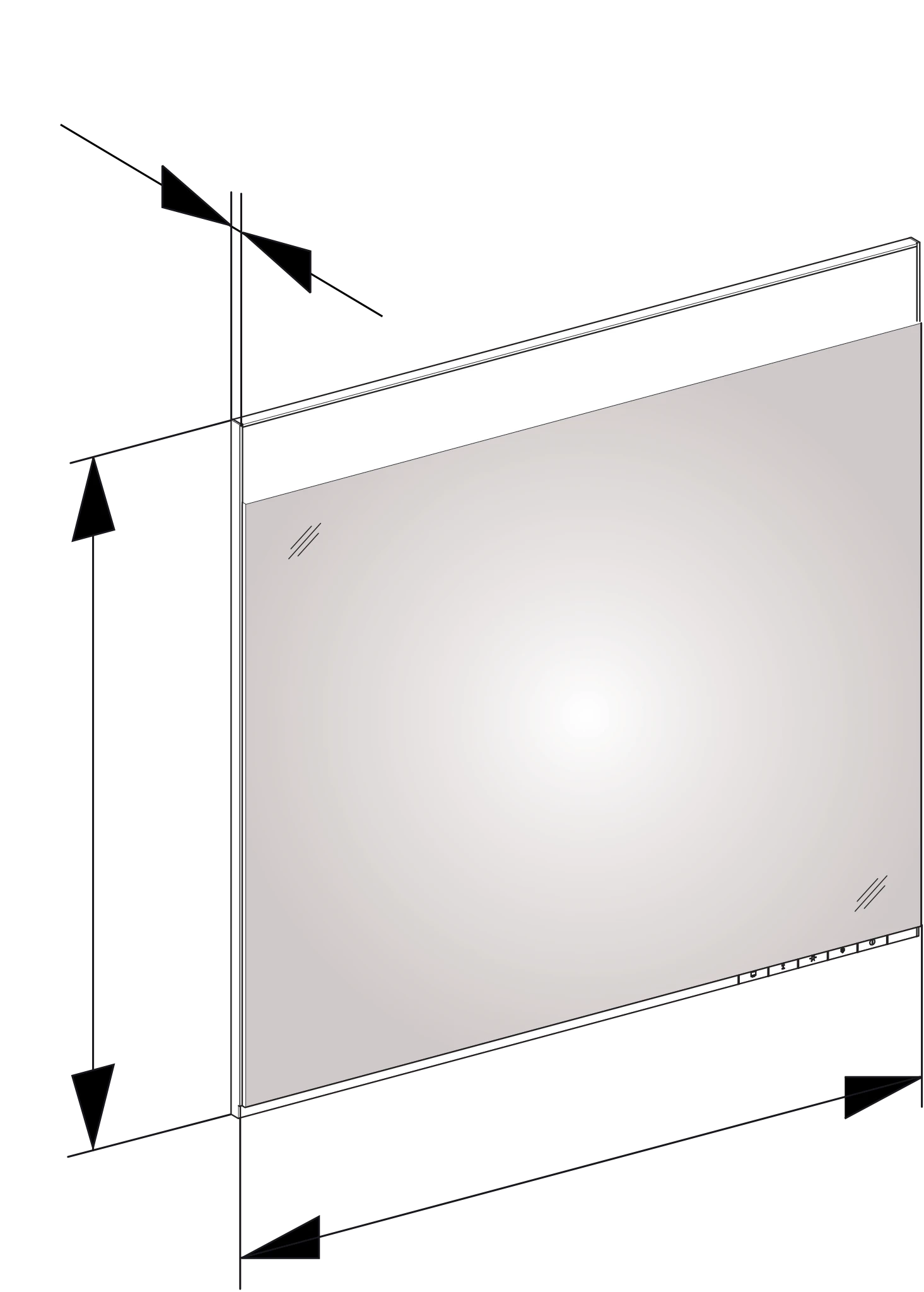 KEUCO Spiegel „Edition 400“ in Silber (eloxiert), 710 × 650 mm