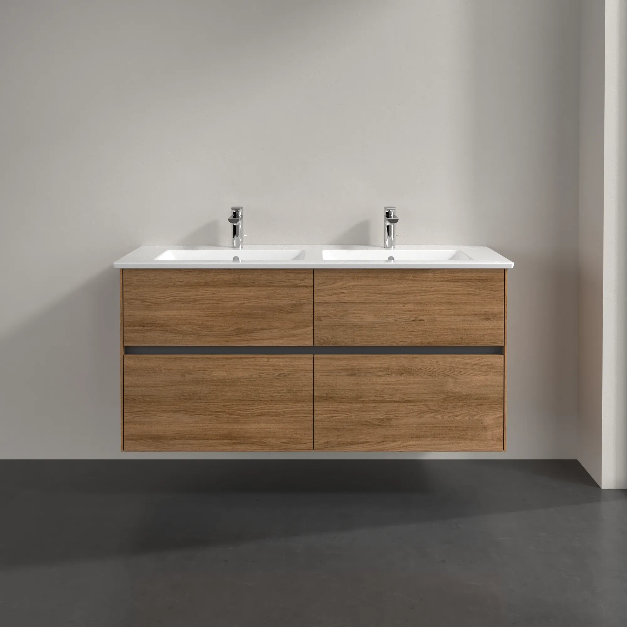 Villeroy & Boch Waschtischunterschrank „Collaro“ 1261 × 610 × 480 mm Kansas Oak, ohne Beleuchtung, für Becken mittig Villeroy & Boch Waschtischunterschrank „Collaro“ 1261 × 610 × 480 mm Kansas Oak, ohne Beleuchtung, für Becken mittig