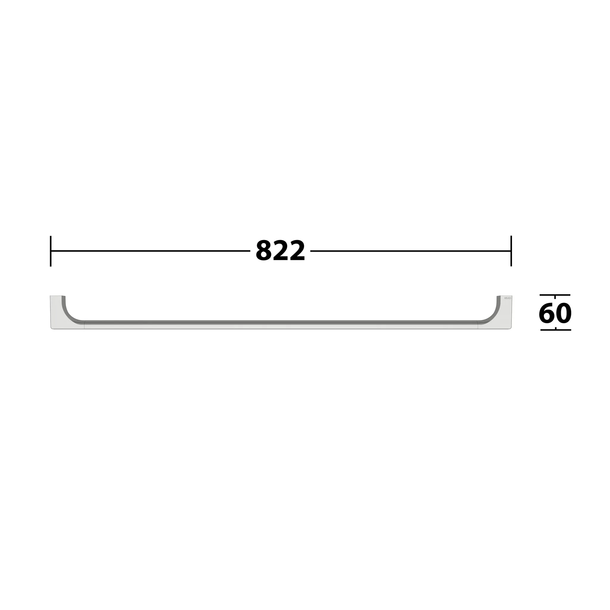 KEUCO EDITION 11 Badetuchhalter 800 mm Edelstahl-finish KEUCO EDITION 11 Badetuchhalter 800 mm Edelstahl-finish