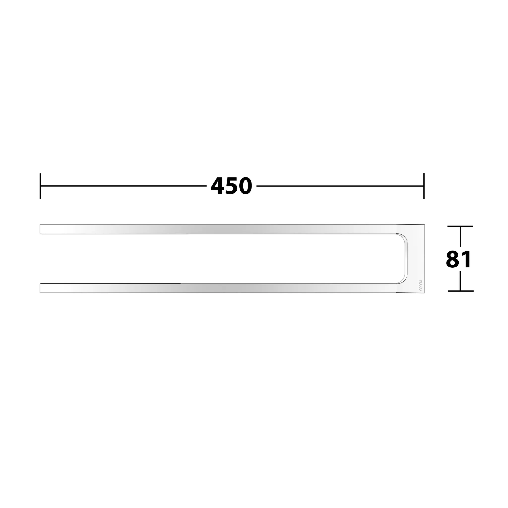 Edition 11 11118010000 Handtuchhalter 450 mm verchromt Edition 11 11118010000 Handtuchhalter 450 mm verchromt