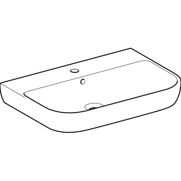 Wandwaschtisch „Smyle“, rechteckig 70 × 48 cm Wandwaschtisch „Smyle“, rechteckig 70 × 48 cm