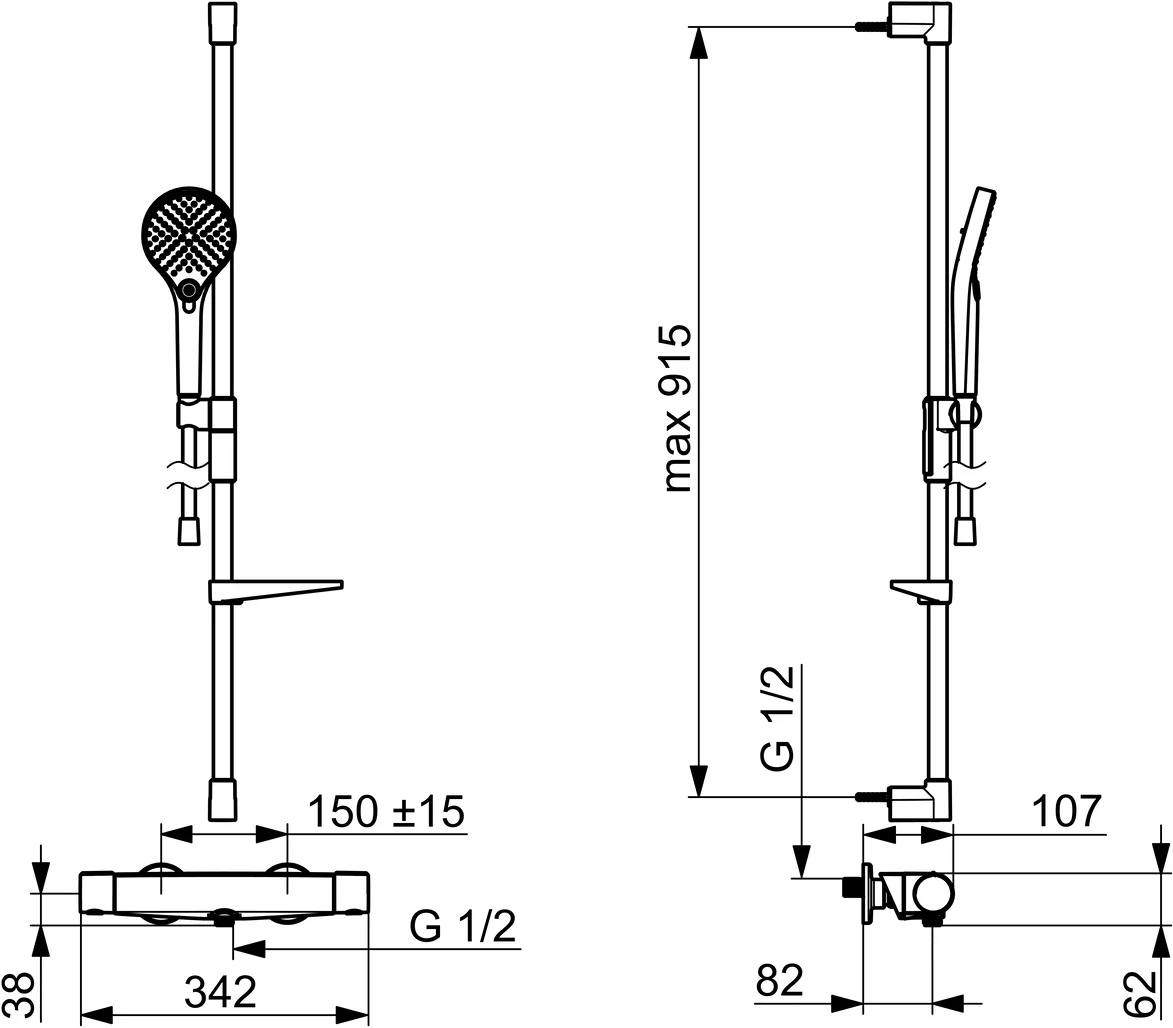 HansaOPTIMA Duscharmatur Hansaoptima 2023 Thermostat Chrom 9 l/min HansaOPTIMA Duscharmatur Hansaoptima 2023 Thermostat Chrom 9 l/min