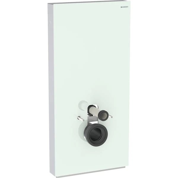 Monolith Sanitärmodul für Wand-WC, 101 cm, Frontverkleidung aus Glas: Glas mint, Aluminium