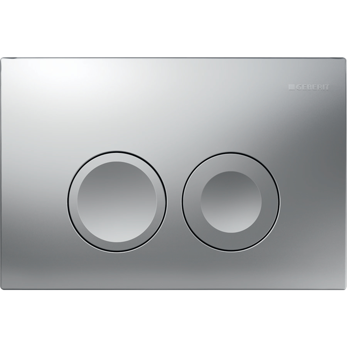 Geberit Betätigungsplatte „Delta25“ (früher Delta21) 24,6 × 16,4 × 3,1 cm in mattchrom Geberit Betätigungsplatte „Delta25“ (früher Delta21) 24,6 × 16,4 × 3,1 cm in mattchrom